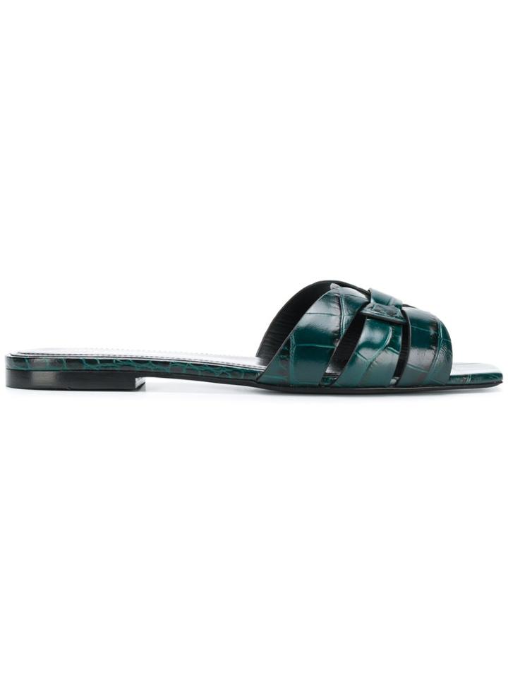 Saint Laurent Tribute 105 Nu Pieds Sandal - Green