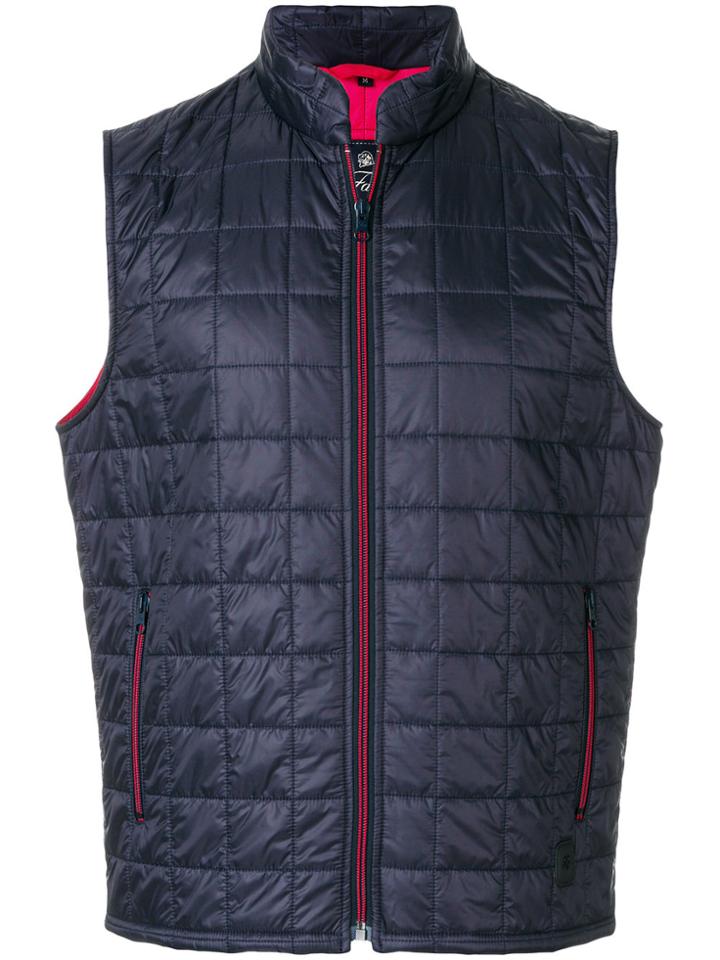 Fay Square Quilted Gilet - Blue