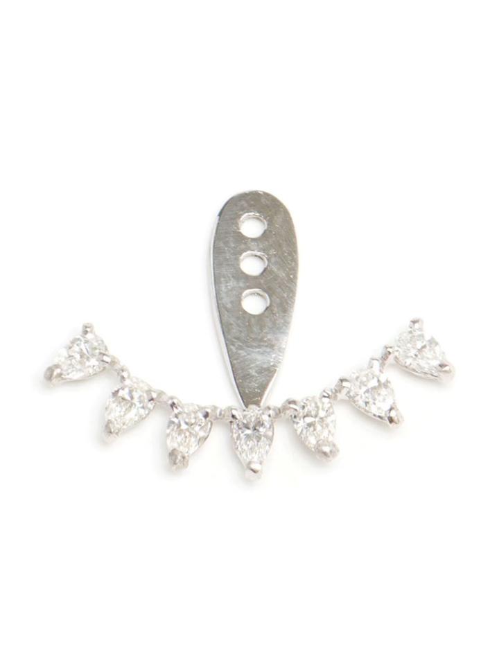 Yvonne Léon Diamond Lobe Earring, Women's, White