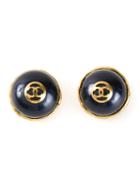 Chanel Vintage Stone Clip-on Earrings