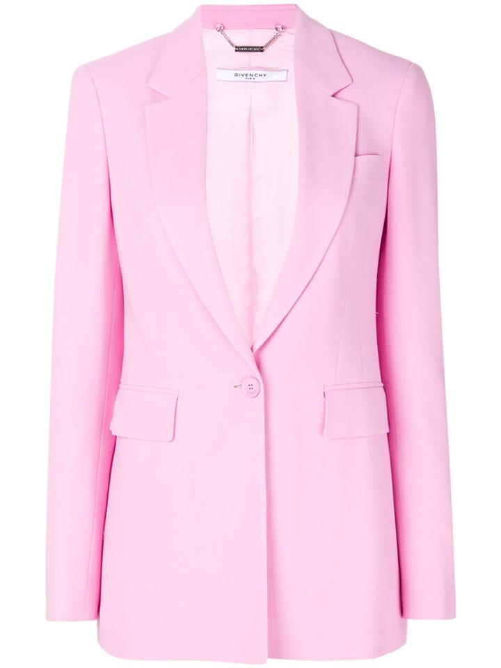 Givenchy Classic Notched Lapel Blazer - Pink & Purple