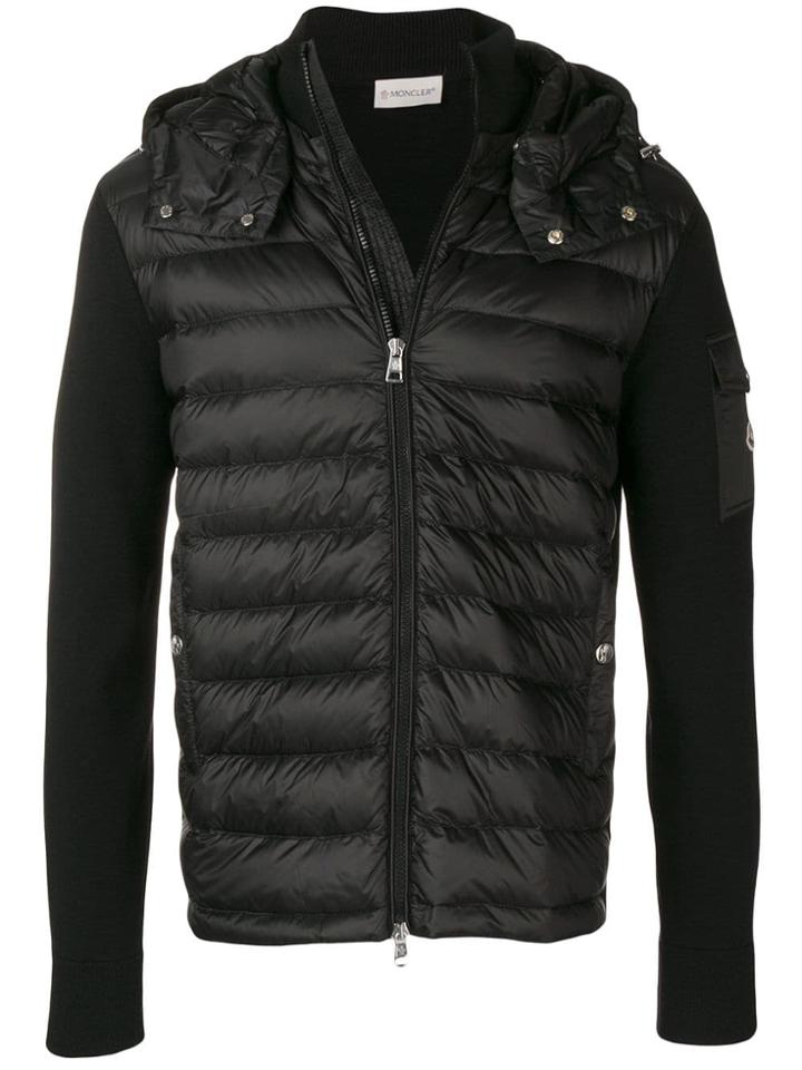 Moncler Zipped Hooded Vest - Black