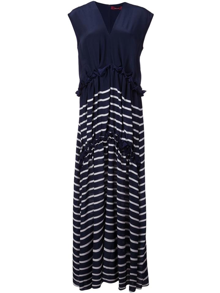 Sies Marjan Striped Silk Dress - Blue