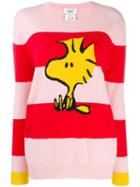 Chinti & Parker Striped Snoopy Jumper - Pink