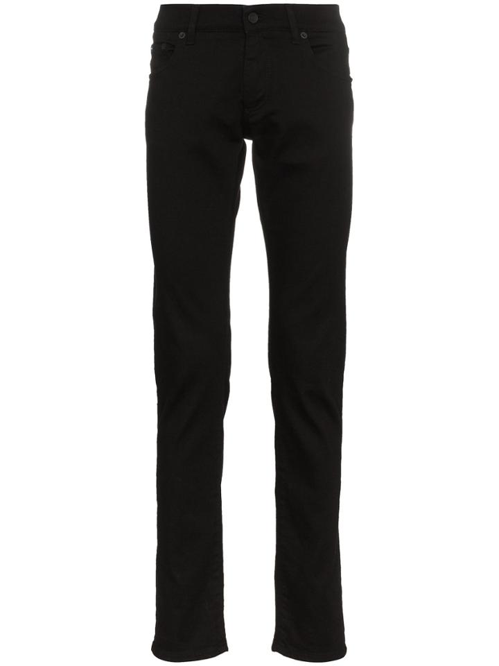 Dolce & Gabbana Logo Plaque Slim-fit Jeans - Black