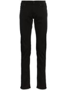 Dolce & Gabbana Logo Plaque Slim-fit Jeans - Black