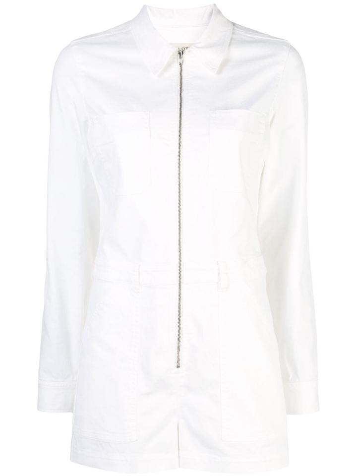 Nili Lotan Structured Playsuit - White