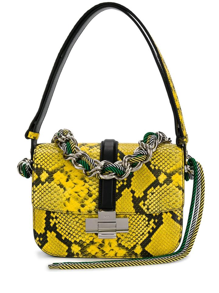 No21 Snakeskin Shoulder Bag - Yellow