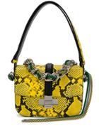 No21 Snakeskin Shoulder Bag - Yellow