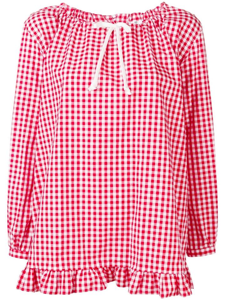 Comme Des Garçons Girl Gingham Top - Red