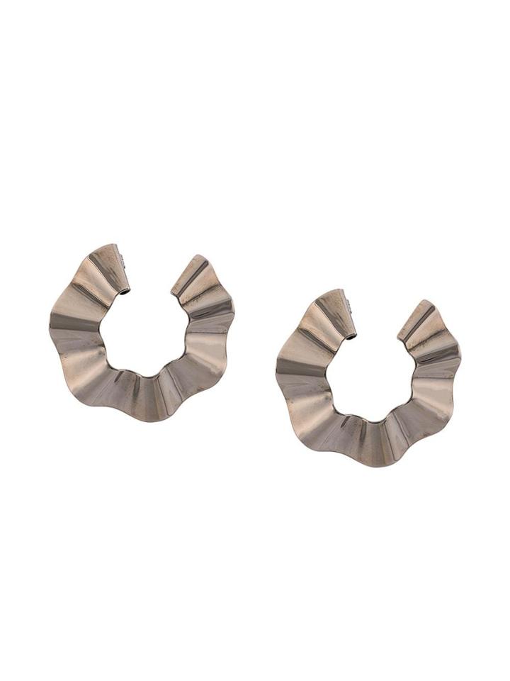 Gaviria Small Ravioli Earrings - Black