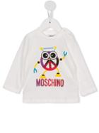 Moschino Kids Peace Logo Print Top, Boy's, Size: 18-24 Mth, White