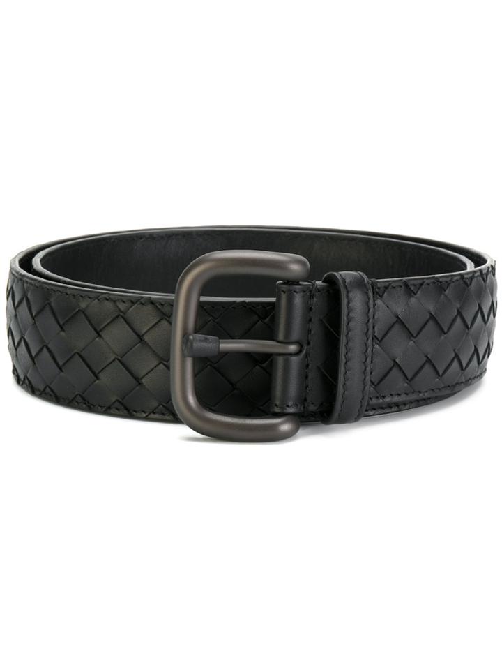 Bottega Veneta Intrecciato Vn Belt - Black