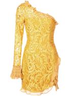 Alexis One Shoulder Lace Dress - Yellow