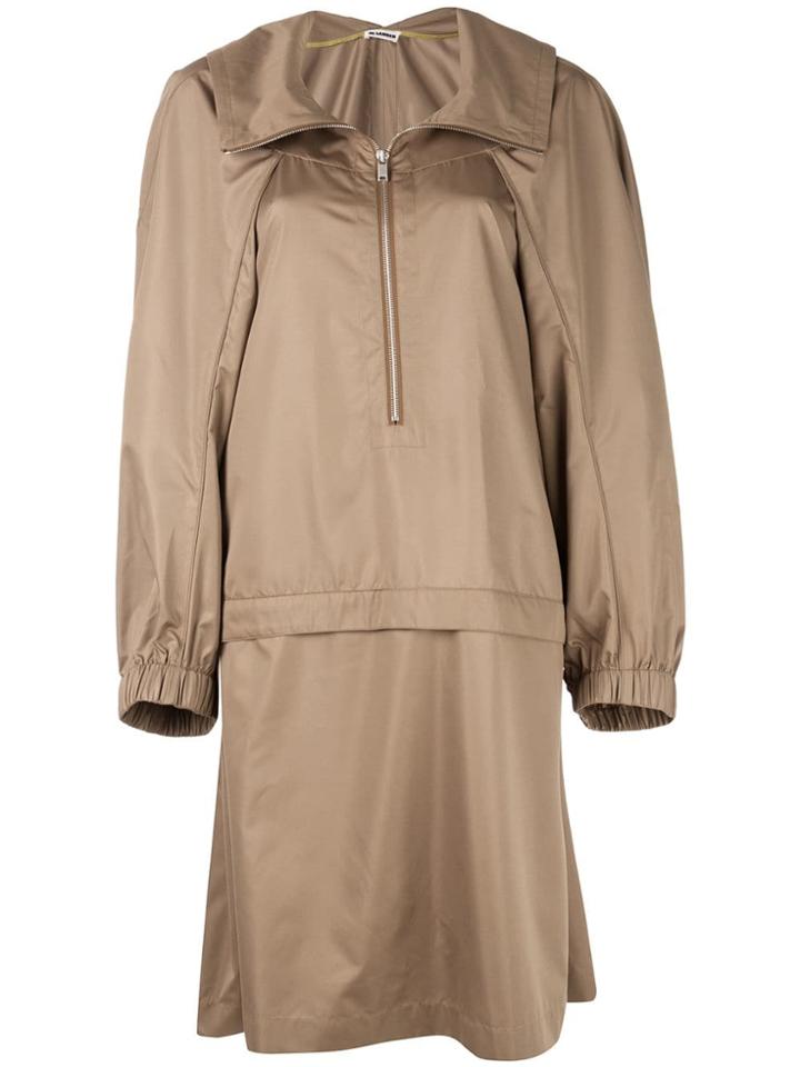 Jil Sander Oversized-fit Raincoat - Brown