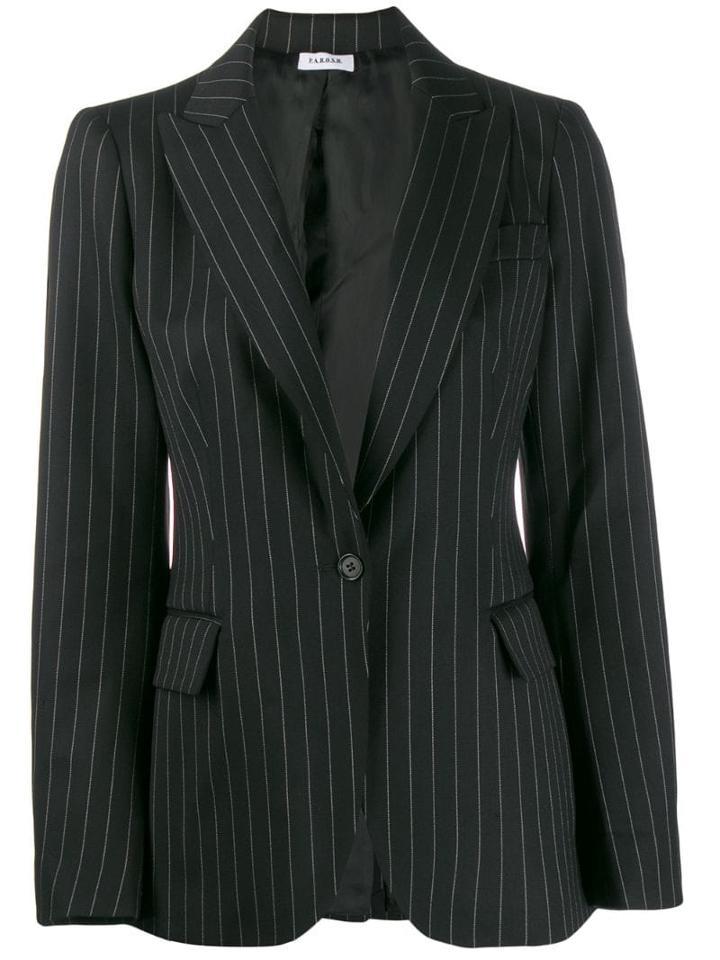 P.a.r.o.s.h. Pin Stripe Blazer - Black