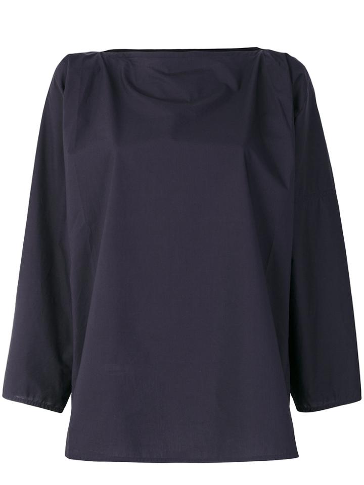 Sofie D'hoore Long Sleeve Boat Neck Top - Blue