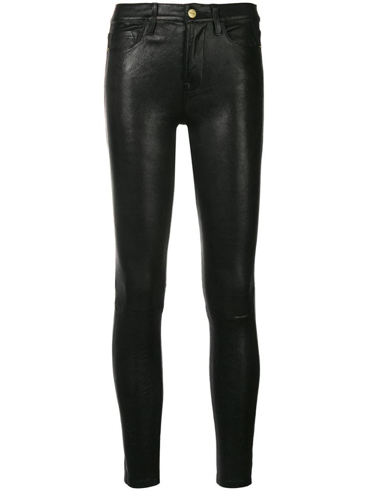 Frame Denim Skinny Trousers - Black