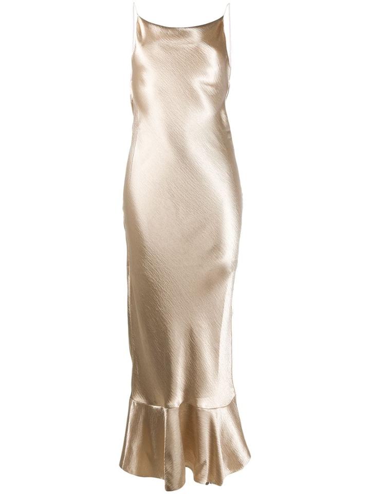 Saloni Lamé Effect Gown - Gold