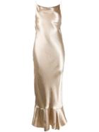 Saloni Lamé Effect Gown - Gold