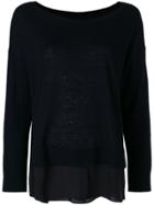 N.peal Boxy Layered Jumper - Blue