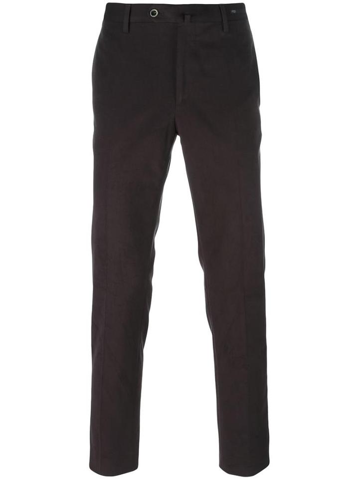 Pt01 Slim-fit Trousers, Men's, Size: 52, Brown, Cotton/spandex/elastane/virgin Wool