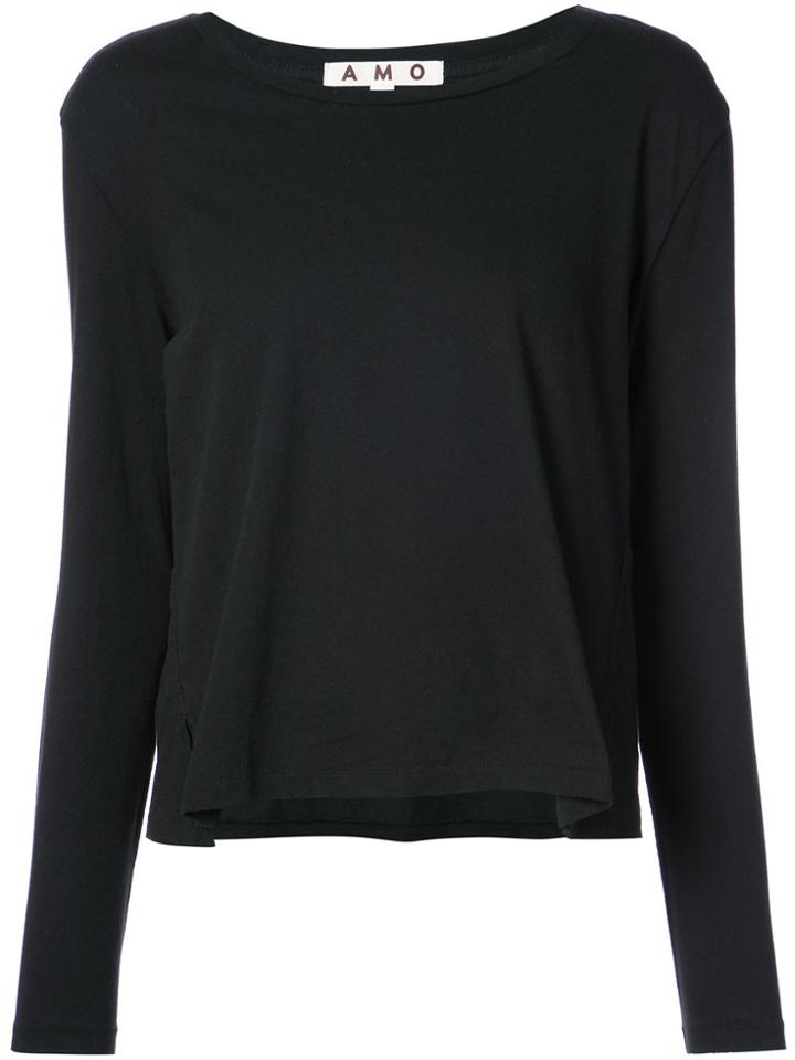 Amo Longsleeved Twist T-shirt - Black