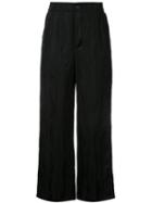 Uma Wang - Palazzo Pants - Women - Linen/flax/viscose - M, Black, Linen/flax/viscose