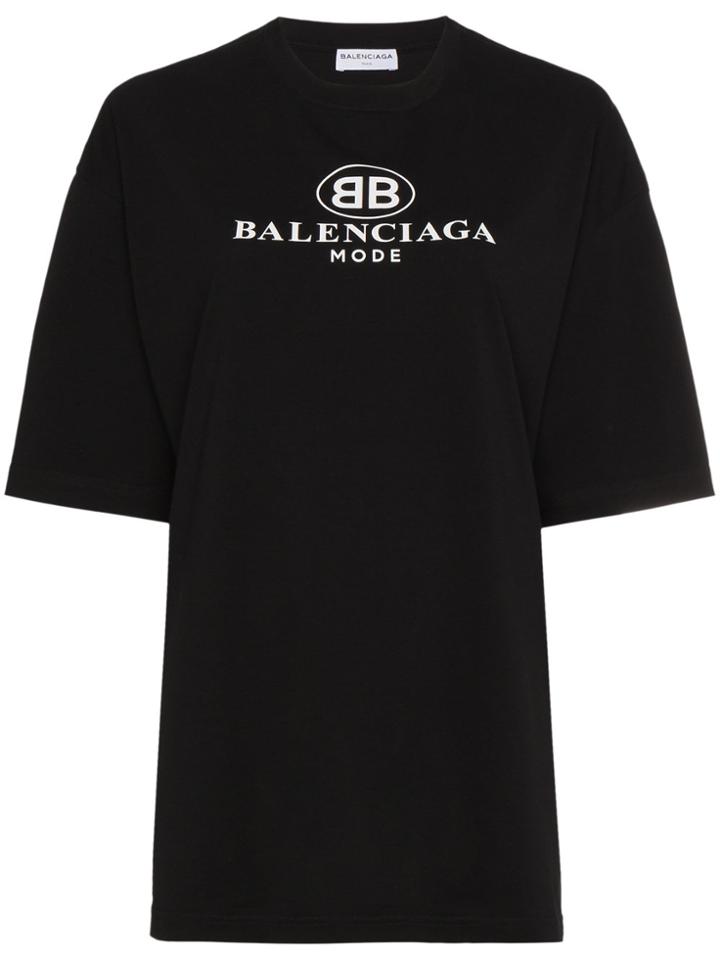 Balenciaga Bb Mode Semi Fitted T-shirt - Black