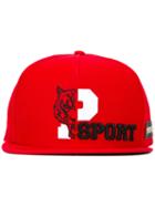 Plein Sport Tiger Embroidered Cap, Men's, Red, Cotton