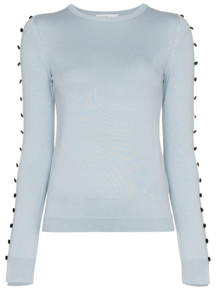 Adeam Button Arm Cashmere Sweater - Blue