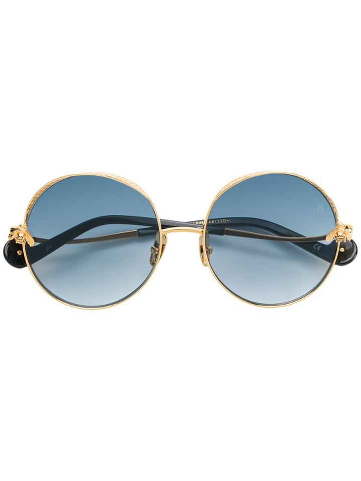 Anna Karin Karlsson The Bee Round Sunglasses - Metallic
