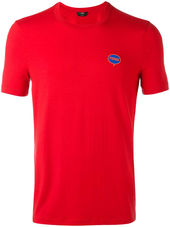 Fendi - Logo T-shirt - Men - Bamboo/viscose - 52, Red, Bamboo/viscose