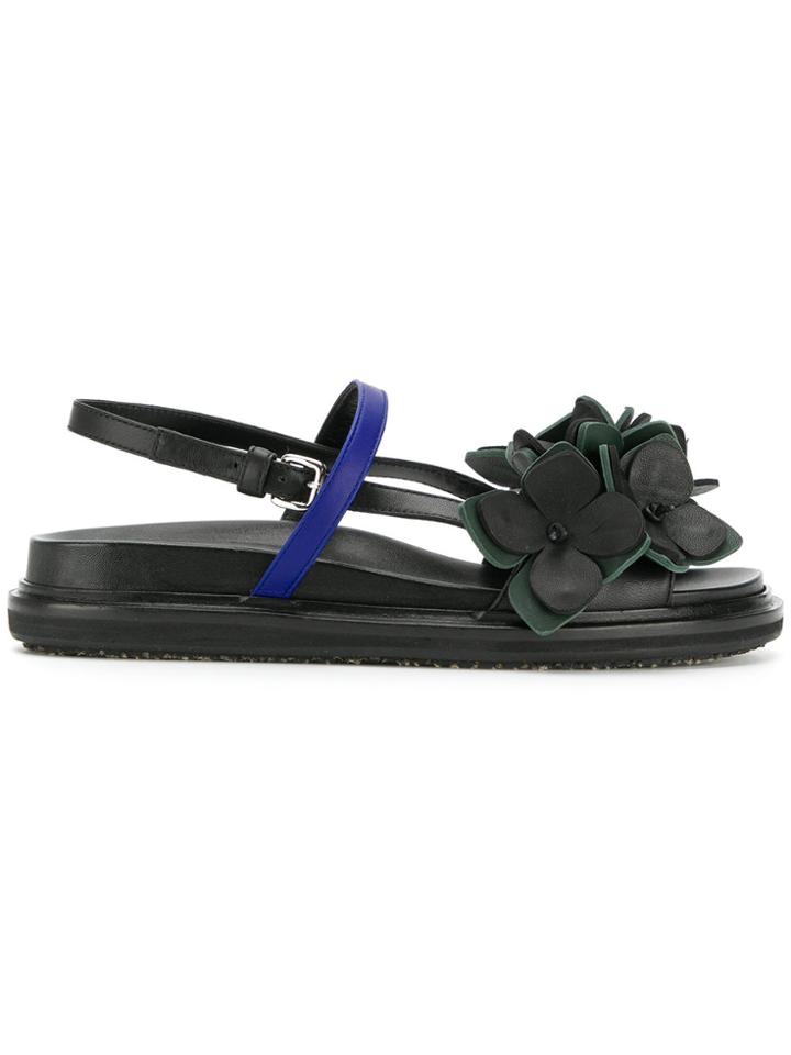 Marni Floral Fussbett Sandals - Green