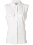 Giorgio Armani Vintage Chest Pockets Sleeveless Shirt - White