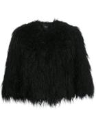 Theory Synthetic Fur Coat, Women's, Size: Small, Black, Cotton/acrylic/modacrylic