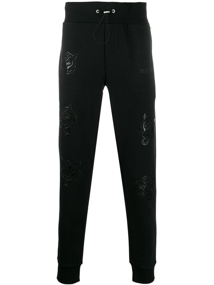 Plein Sport Embossed Tiger Track Pants - Black
