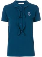 Peter Jensen Frill Trim Polo Shirt - Blue