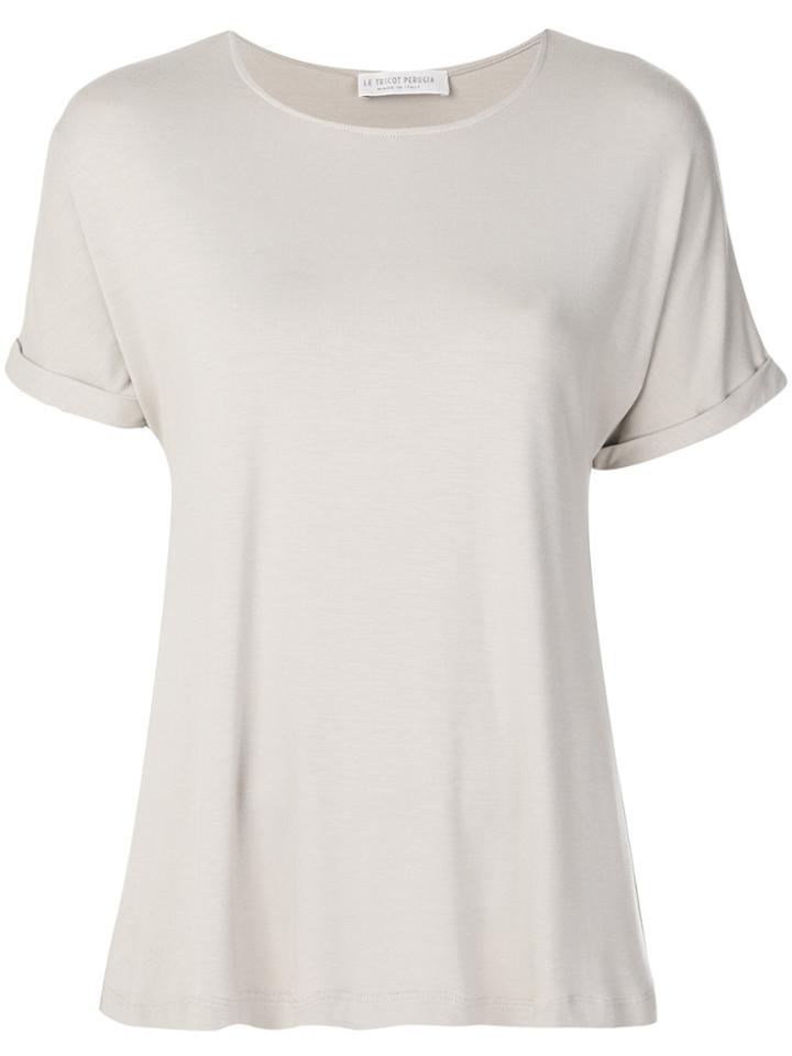 Le Tricot Perugia Basic T-shirt - Nude & Neutrals