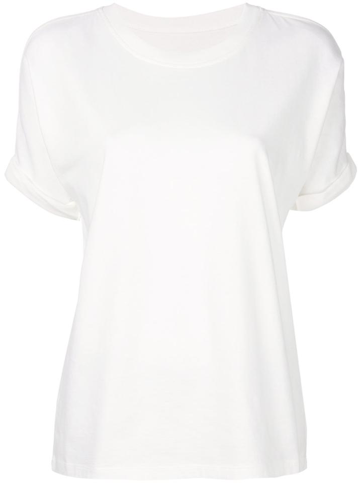 Mm6 Maison Margiela Cold Shoulder T-shirt - White