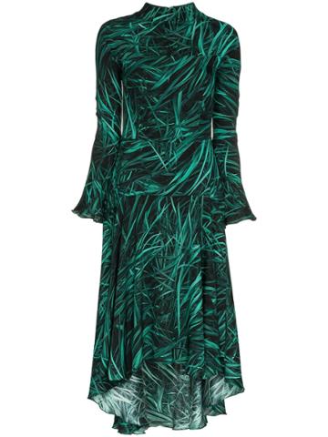 Navro Navro Slk Drs Leaf Ls Asym - Green