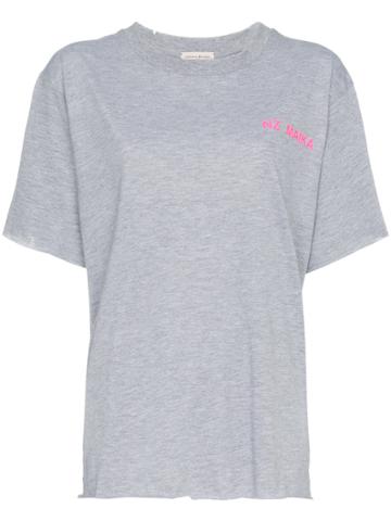 Natasha Zinko Nz Maika Print Cotton Short Sleeve T Shirt - Grey
