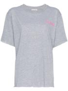 Natasha Zinko Nz Maika Print Cotton Short Sleeve T Shirt - Grey