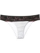 Fleur Du Mal Lace Insert Bikini Bottom - White