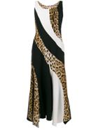 Roberto Cavalli Leopard Panel Dress - Black