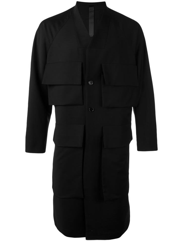 Odeur - 'pocket' Oversized Longline Blazer - Unisex - Spandex/elastane/wool - S, Black, Spandex/elastane/wool