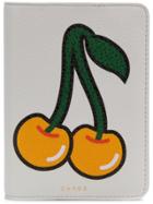 Chaos Graphic Print Passport Holder - White