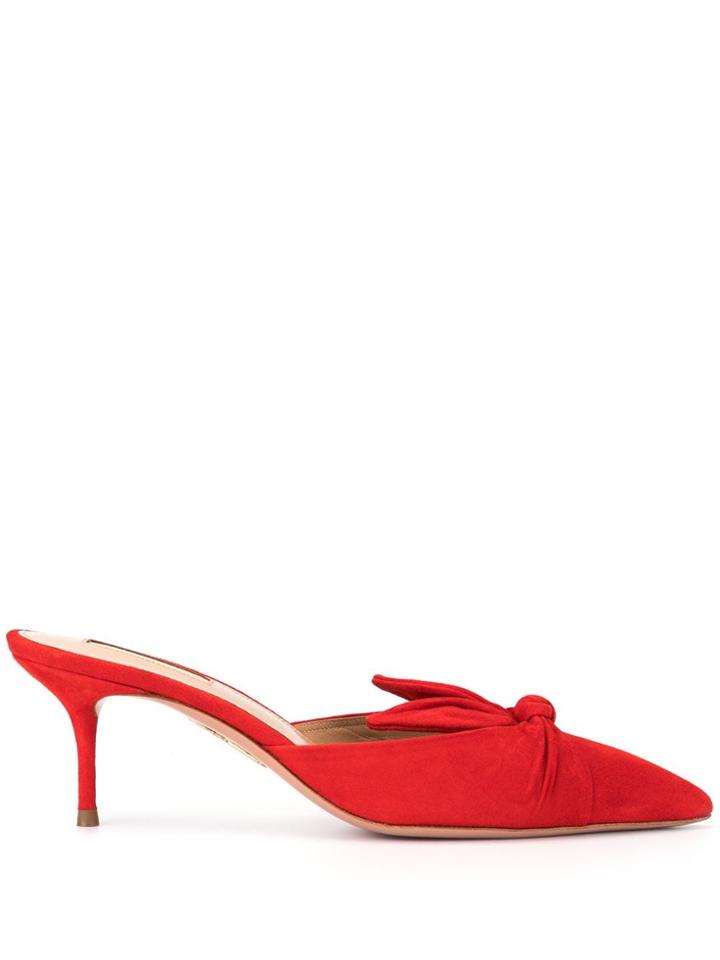 Aquazzura Deneuve 60mm Mules - Red