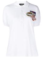 Dsquared2 Embellished Logo Patch Polo Shirt - White