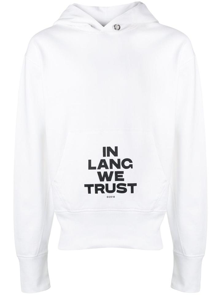 Helmut Lang Printed Hoodie - White